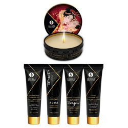 Shunga Coffret Ensemble Secret de Geisha - Vin pétillant à la fraise 
